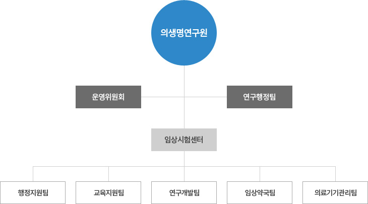 대구가톨릭대학교병원 임상시험센터 조직도